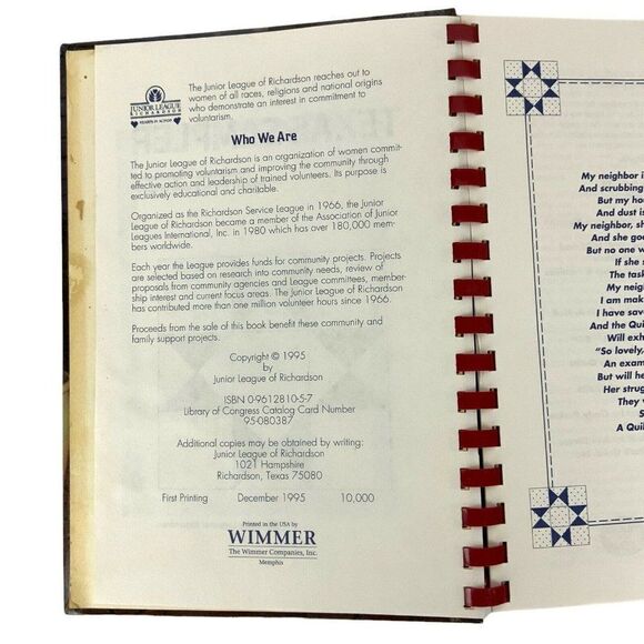 Texas Sampler Cookbook The Junior League of Richardson Vtg 1995 Spiral Bound - Picture 4 of 12